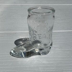 Jim Beam Shot Glasses Gentleman Boot 1970’s 3” tall